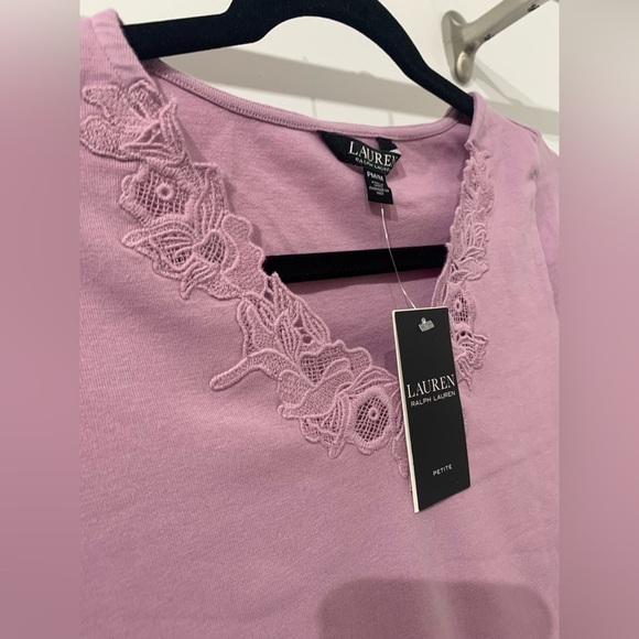 RALPH LAUREN NWT Shirt WOMEN'S PETITE Medium cotton top - Picture 3 of 4